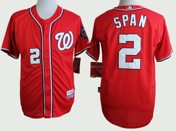 Washington Nationals 2 Denard Span red men mlb baseball jerseys
