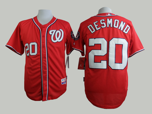 Washington Nationals 20 Ian Desmond red men baseball MLB Jersey