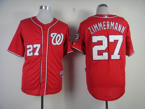 Washington Nationals 27 ZIMMERMANN red men mlb baseball Jerseys
