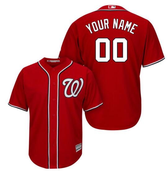 Washington Nationals jerseys Majestic Red Cool Base Custom any name number