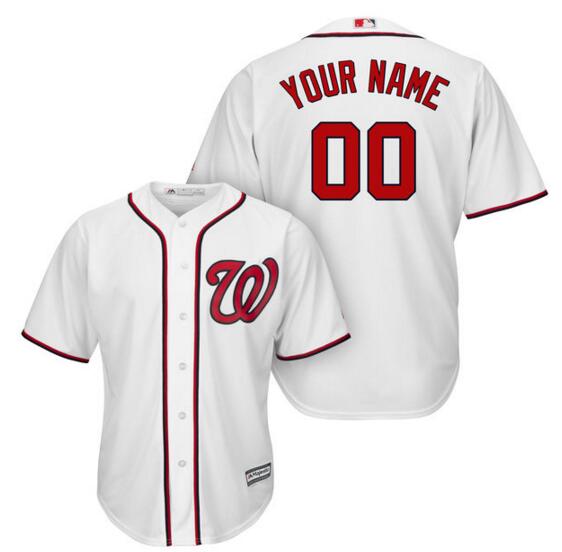 Washington Nationals jerseys Majestic White Cool Base Custom any name number