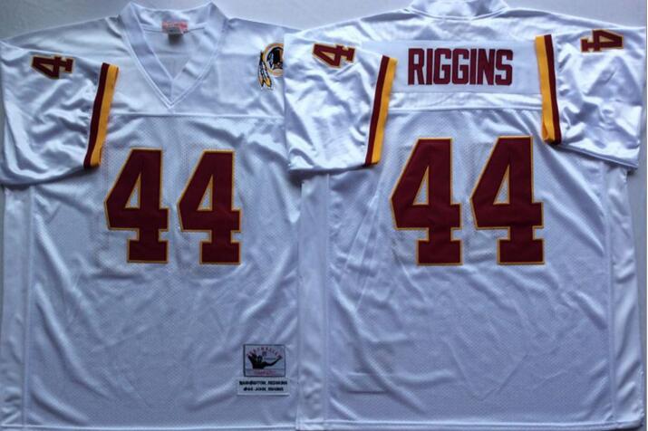 Washington Redskins 44 John Riggins white men Throwback NFL football Jerseys