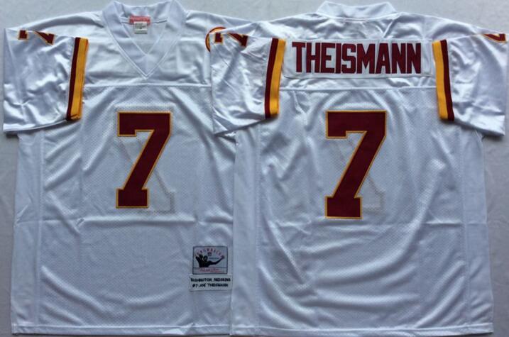 Washington Redskins 7 Joe Theismann white men Throwback NFL football Jerseys