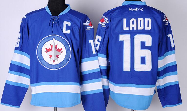 Winnipeg Jets 16 LADD blue new nhl jersey