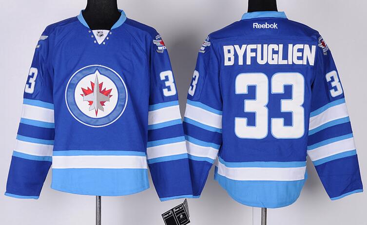 Winnipeg Jets 33 Dustin Byfuglien blue men nhl Jerseys