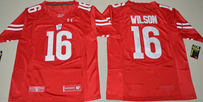 Wisconsin Badgers 16 Russell Wilson men red College ncaa Football Jerseys Wisconsin Badgers 16 Russell Wilson men red College ncaa Football Jerseys