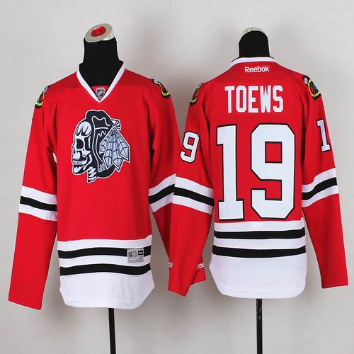 Youth Chicago Blackhawks Jonathan Toews 19# red Ice Hockey jerseys