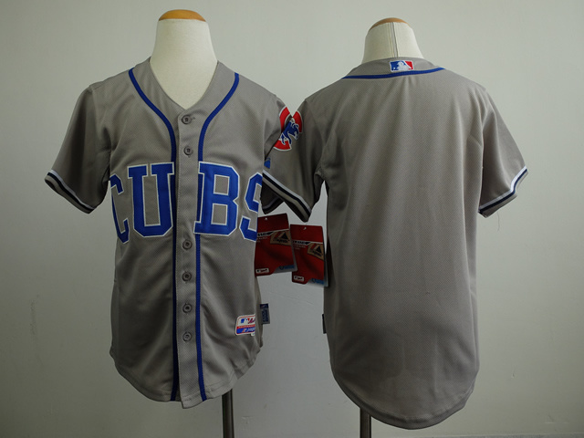 Youth Chicago Cubs blank gray throwback mlb baseball jersey