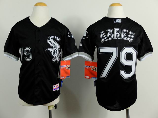 Youth Chicago White Sox 79 Jose Abreu black baseball jersey