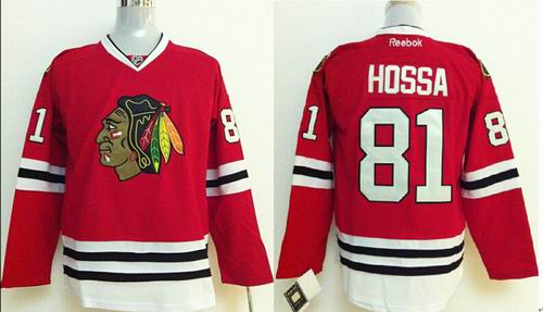 Youth Reebok Chicago Blackhawks #81 Marian Hossa Red NHL jerseys