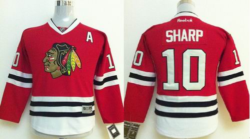 Youth Reebok Chicago Blackhawks SHARP 10 red nhl Jersey