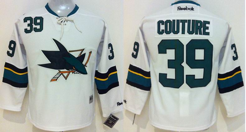 Youth Reebok San Jose Sharks #39 Logan Couture white NHL Jersey