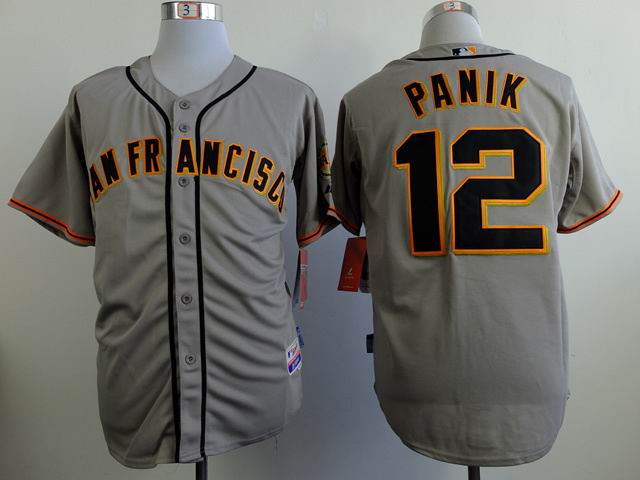 Youth San Francisco Giants 12# Joe Panik gray MLB baseball Jerseys