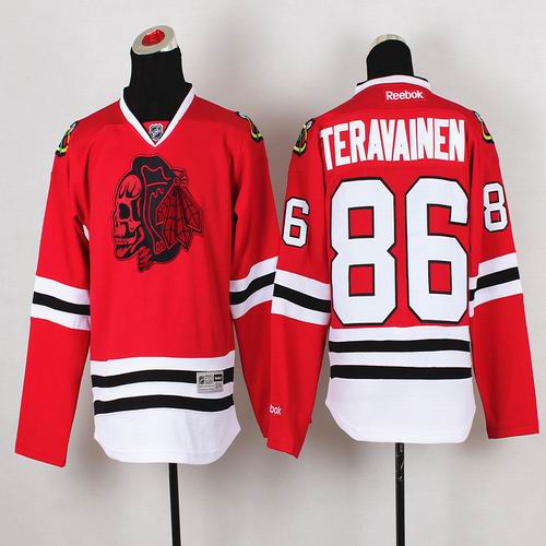 Youth chicago blackhawks #86 Teuvo Teravainen red nhl jerseys(1)