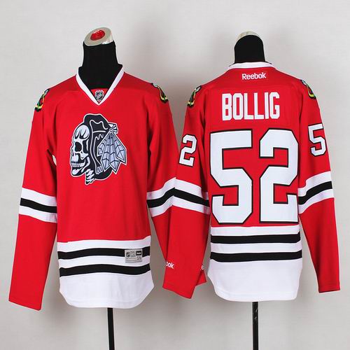 Youth reebok Chicago Blackhawks 52 Brandon Bollig red ice hockey Jersey(1)