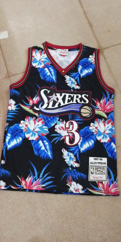 Fashion Men Philadelphia 76ers 3 Allen Iverson  Men Jersey