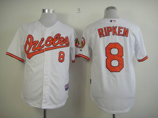 baltimore orioles 8  Cal Ripken white MLB Jerseys