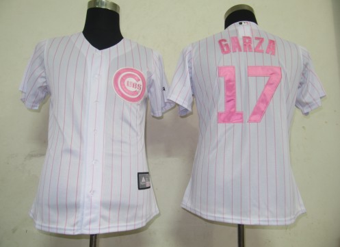 chicago cubs17 GARZA white MLB Women Jerseys