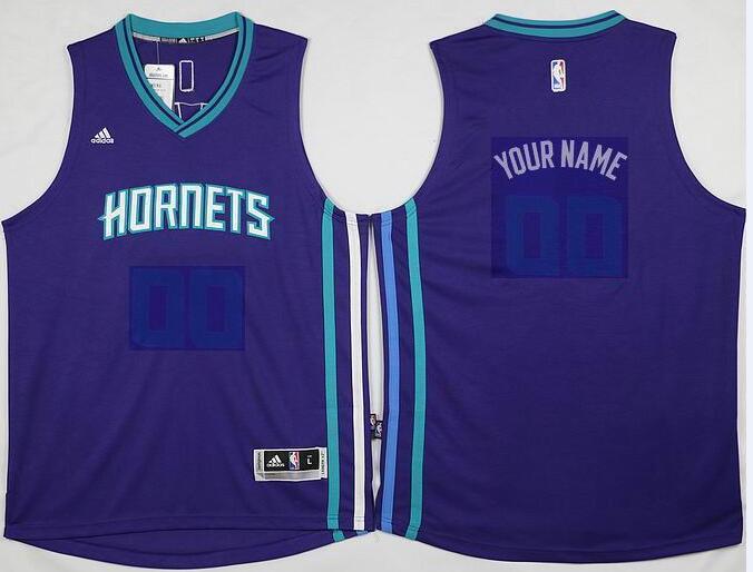 customized Charlotte Hornets purple nba basketball Jersey