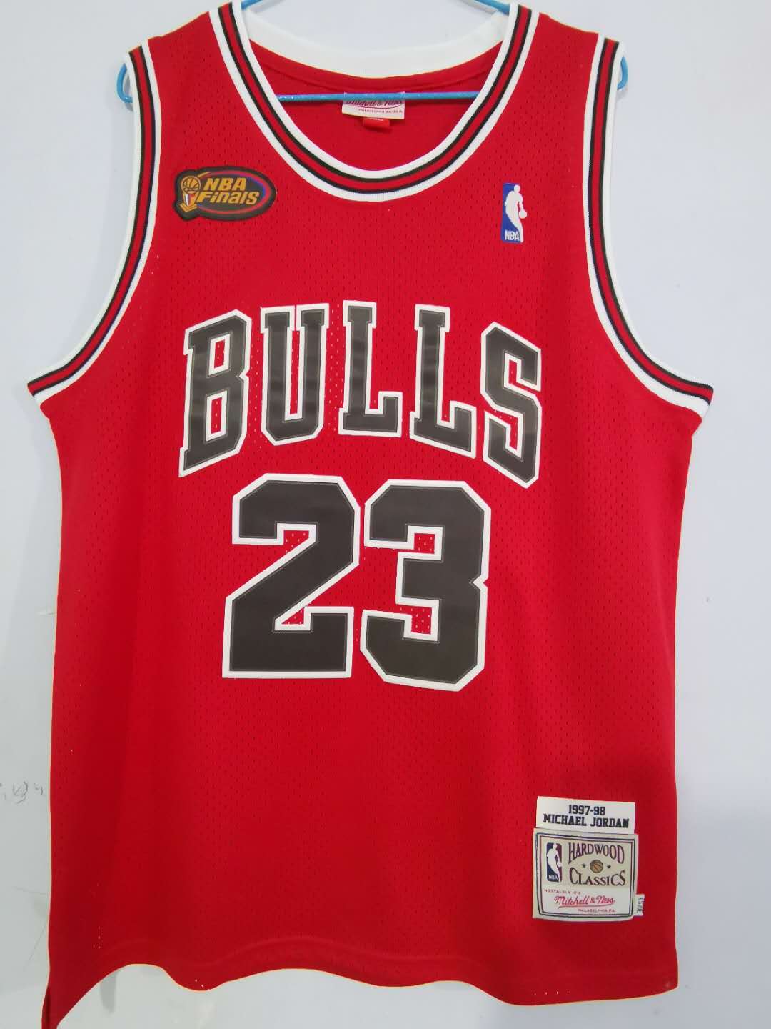 Michael Jordan Bulls #23 1998 Finals Hardwood Classics Red Jersey