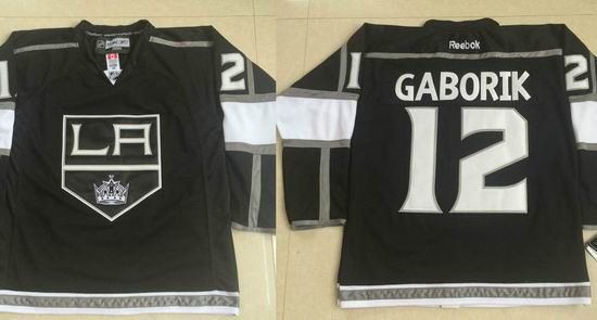 kid Los Angeles Kings Marian Gaborik 12 black NHL Jersey