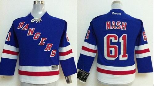 kids New York Rangers Rick Nash 61 blue NHL Jerseys