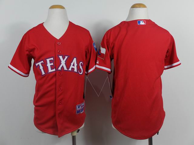 kids Texas Rangers blank red baseball jersey