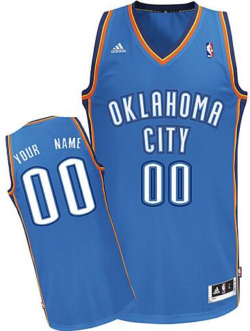 klahoma City Thunder Custom Swingman blue Road Jersey for sale