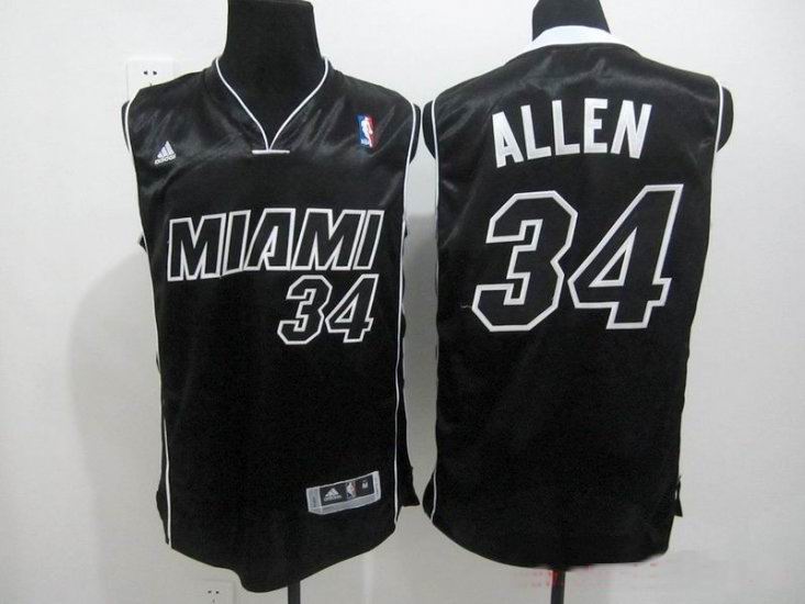 miami heat 34 ray allen black adidas men nba basketball jerseys