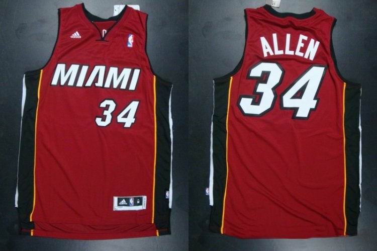 miami heat 34 ray allen red revolution 30 adidas men nba basketball jersey