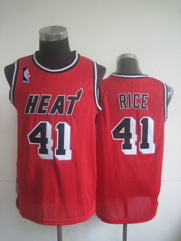 miami heat 41 Glen Rice red adidas men nba basketball jersey