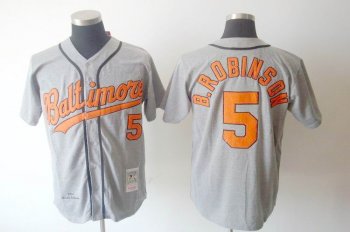 mlb Baltimore Orioles 5 B.ROBINSON grey men baseball mlb Jerseys