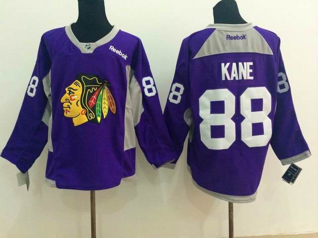 new Chicago Blackhawks 88 Patrick Kane purple Jerseys