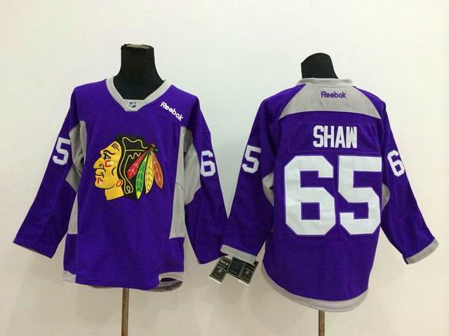 new Reebok Chicago Blackhawks Andrew Shaw 65 purple men nhl ice hockey jerseys