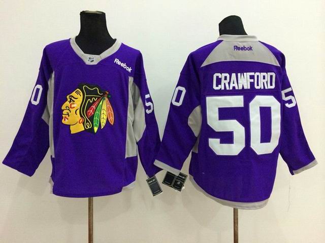 new Reebok Chicago Blackhawks Corey Crawford 50 purple men nhl ice hockey jerseys