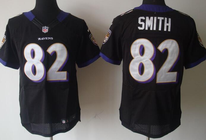 nike Baltimore Ravens 82 Smith black elite jerseys