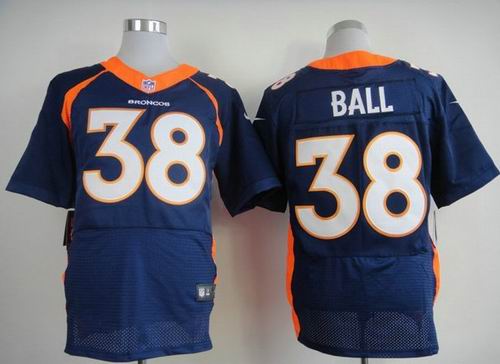 nike Denver Broncos 38 Montee Ball Blue Stitched Elite NFL Jersey