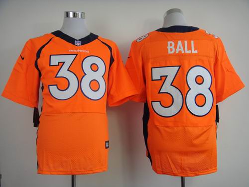 nike Denver Broncos 38 Montee Ball Orange Stitched Elite NFL Jersey