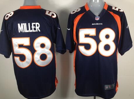 nike Denver Broncos 58 Von Miller blue nfl game jerseys