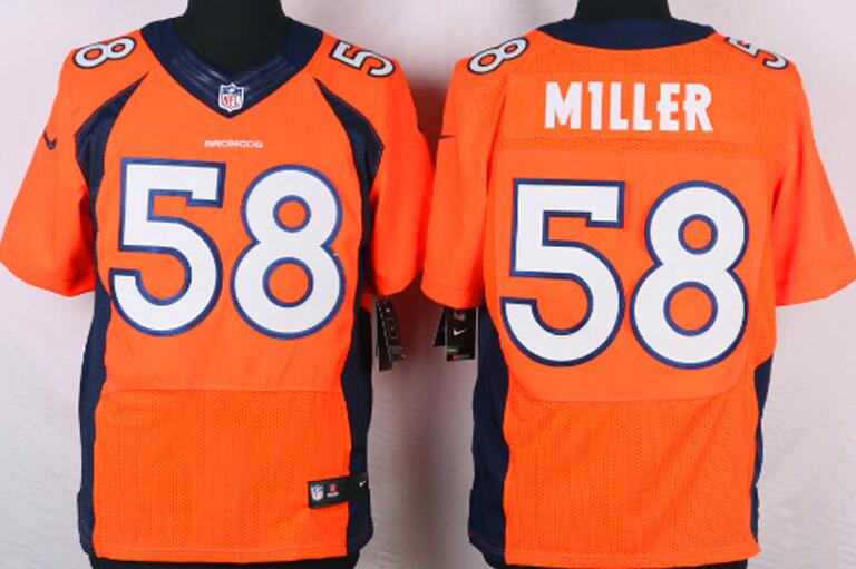 nike Denver Broncos 58 Von Miller orange elite nfl jerseys