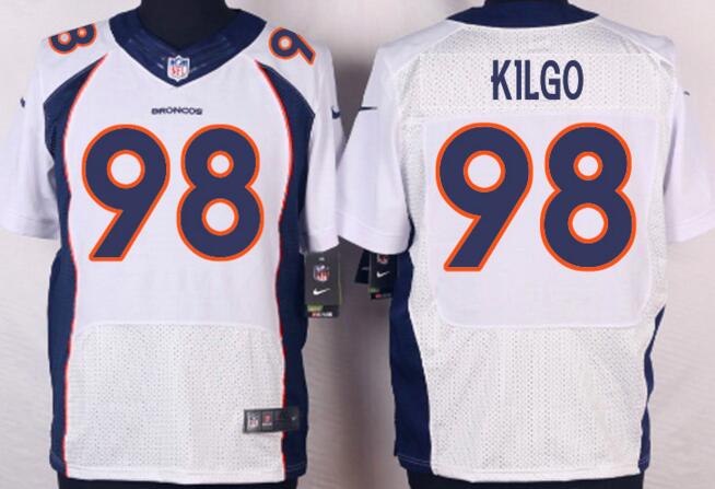 nike Denver Broncos 98 kilgo Elite white men nfl football Jersey