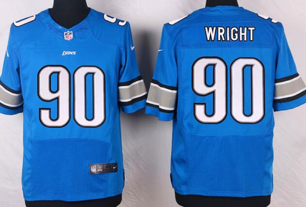 nike Detroit Lions Gabe Wright 90 nike elite blue nfl jerseys