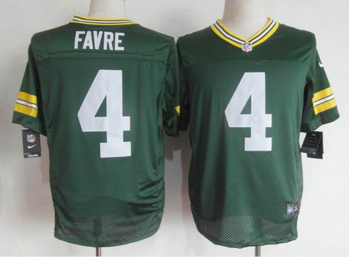 nike Green Bay Packers 4 Brett Favre Green elite Jersey