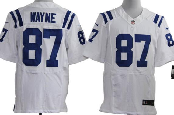 nike Indianapolis Colts 87 Reggie Wayne White elite Jersey