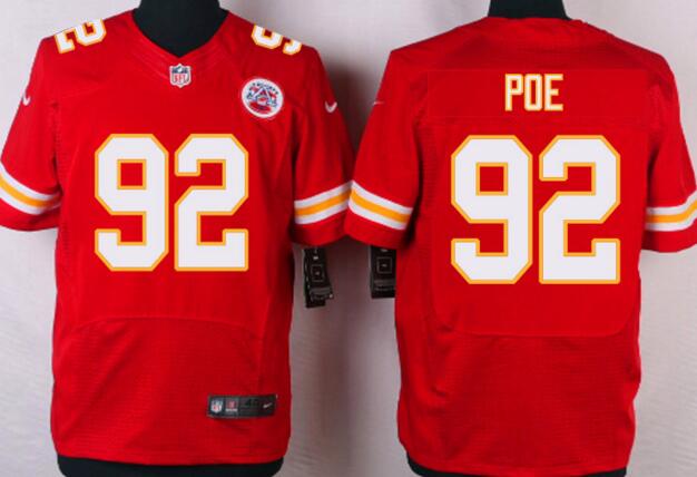 nike Kansas City Chiefs 92 NDontari Poe men Elite Red nfl football Jersey