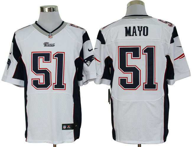 nike New England Patriots 51 Jerod Mayo elite white jerseys