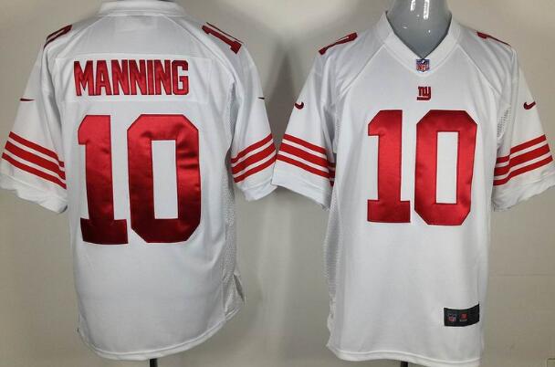 nike New York Giants 10 Eli Manning white game Jersey