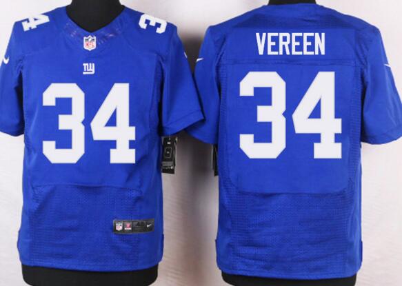 nike New York Giants 34 Shane Vereen elite blue men nfl football jerseys