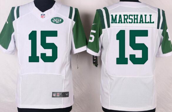 nike New York Jets 15 Brandon Marshall white elite men nfl football jerseys