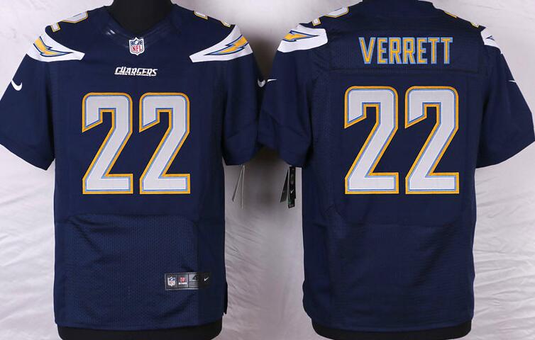 nike San Diego Chargers 22 Verrett blue elite nike nfl jersey